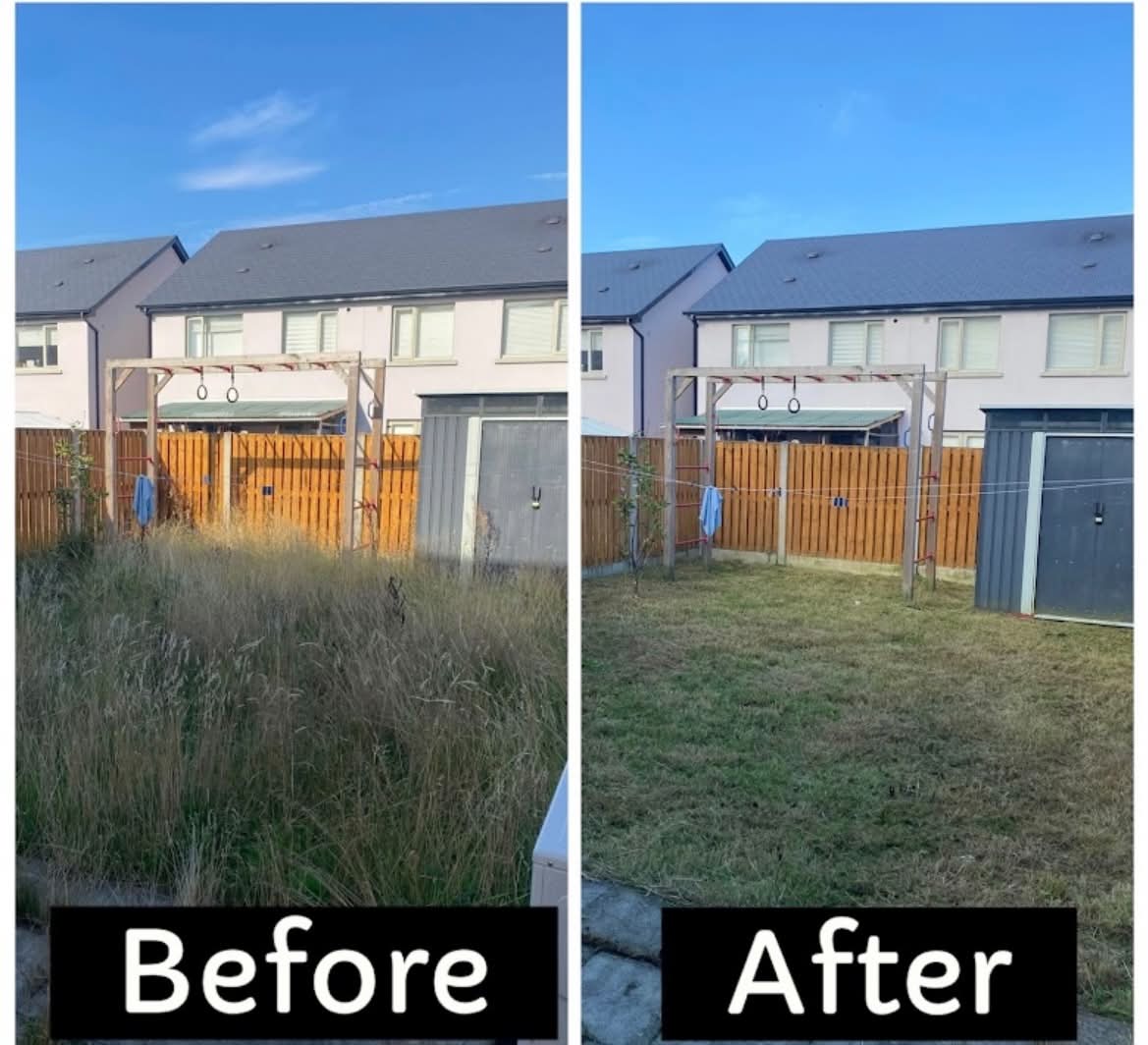 Garden and outdoor area before and after